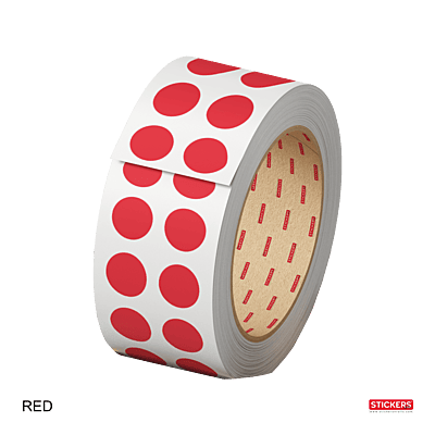 10mm - Round - Solid Colours - Colour Coding Stickers - Permanent Adhesive