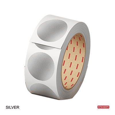 25mm - Round - Metallic Colours - Colour Coding Stickers - Permanent Adhesive