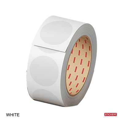 25mm - Round - Solid Colours - Colour Coding Stickers - Permanent Adhesive