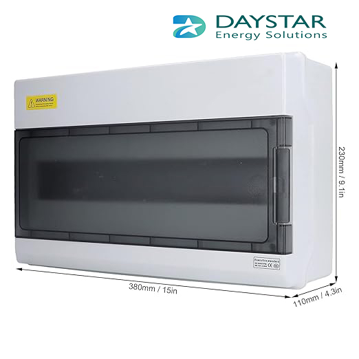 Weatherproof 18-Way MCB Box with Clear PVC Enclosure and Open-Type Cover for Outdoor Power Distribution (18-Pole)