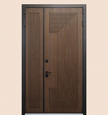 Elegant HDHMR Louvred Double Door with Deco Paint Finish