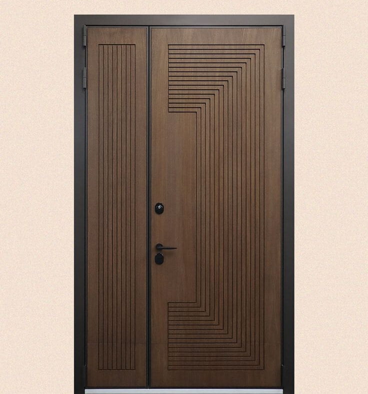 Elegant HDHMR Louvred Double Door with Deco Paint Finish