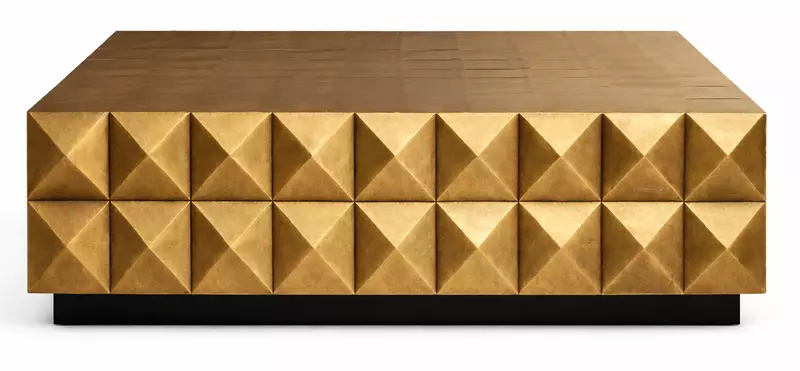 Ajman Brass Foiled Coffee Table