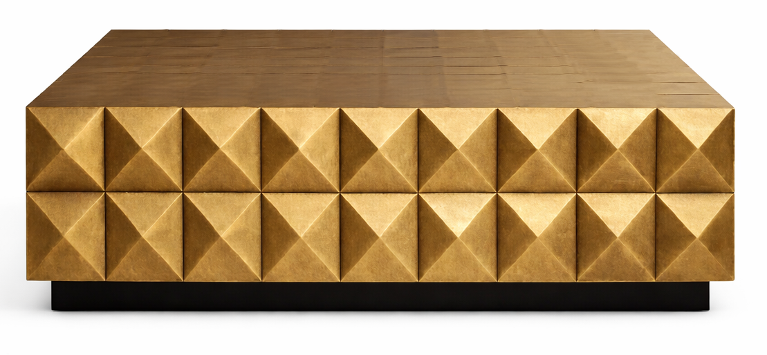 Ajman Brass Foiled Coffee Table
