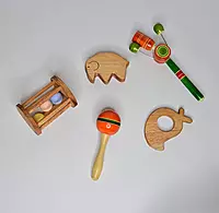 Wooden Baby Rattle – 1 Animal