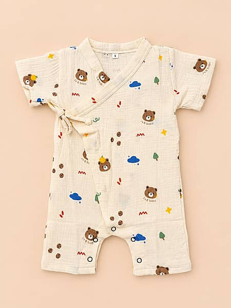 Toffee - Muslin Kimono Rompers Toffee - Muslin Kimono Rompers