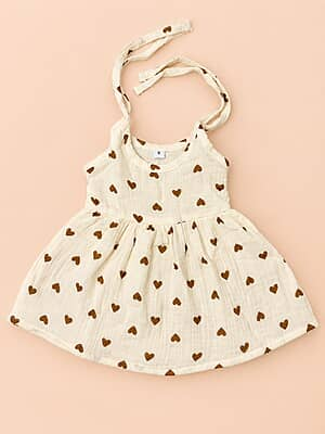 Honey Hearts - Crinkled Muslin Dori Frock