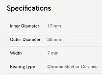 CEMA WHEEL BEARING-6903 LLB (CHROME STEEL)
