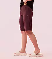 Enamor Mid Rise Knee length Drawstring Closure City Shorts For Women - Slim Fit, Soft and Breathable Cotton - E044