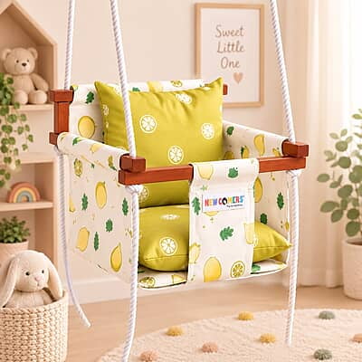 Baby Hanging Cotton Swing - Lemon Bliss