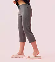 Enamor Mid Rise Capri length Drawstring Closure Lounge Capri for Women - Slim Fit, Soft and Breathable Stretch Cotton - E018