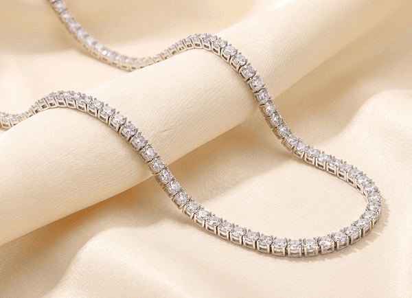 925 Silver Classic Tennis Chain Necklace (16 inches)