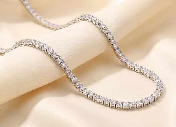 925 Silver Classic Tennis Chain Necklace (16 inches)