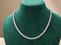 925 Silver Classic Tennis Chain Necklace (16 inches)