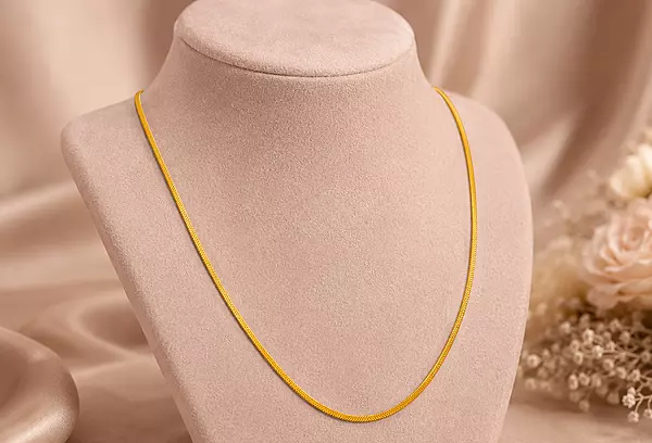 18 kt Gold Executive Edge Flat Chain