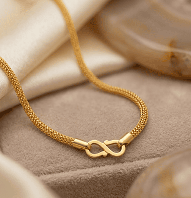 18 kt Gold Infinity Mesh Chain