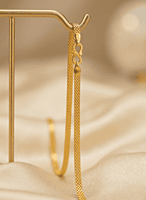 18 kt Gold Flat Woven Mesh Chain