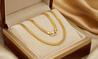 18 kt Gold Flat Woven Mesh Chain