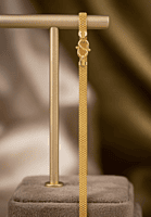 18 kt Gold Tile-Weave Mesh Chain