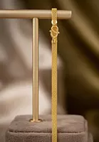 18 kt Gold Tile-Weave Mesh Chain