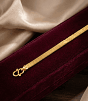 18 kt Gold Tile-Weave Mesh Chain