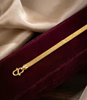 18 kt Gold Tile-Weave Mesh Chain