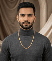 18 kt Gold Tile-Weave Mesh Chain