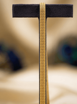 18 kt Gold Chevron-Braid Mesh Chain