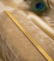 18 kt Gold Chevron-Braid Mesh Chain