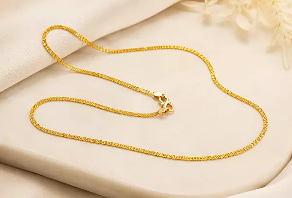 18 kt Gold Sovereign Woven Chain