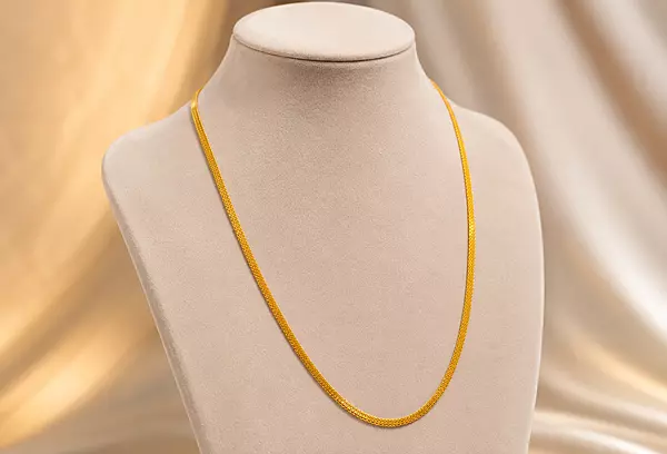 18 kt Gold Flat Mesh Shahi Chain