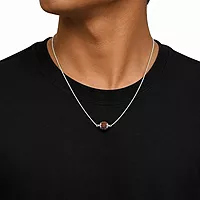 92.5 Sterling Silver Rudraksha Pendant with Snake Chain | Spiritual Necklace for Men & Women