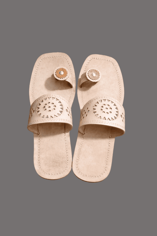 Yatrika Chamba Artisan – Natural Leather Toe Ring Chappal