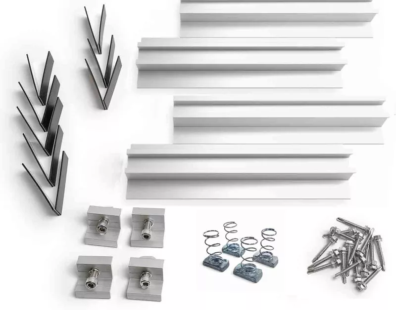Micro Rail - Rooftop Solar Panel Mounting Structure Set