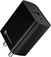 Portronics 10008 B Adapto 62C Charger – 2.4A 12W | Single USB Port | USB-Type-C  | Black
