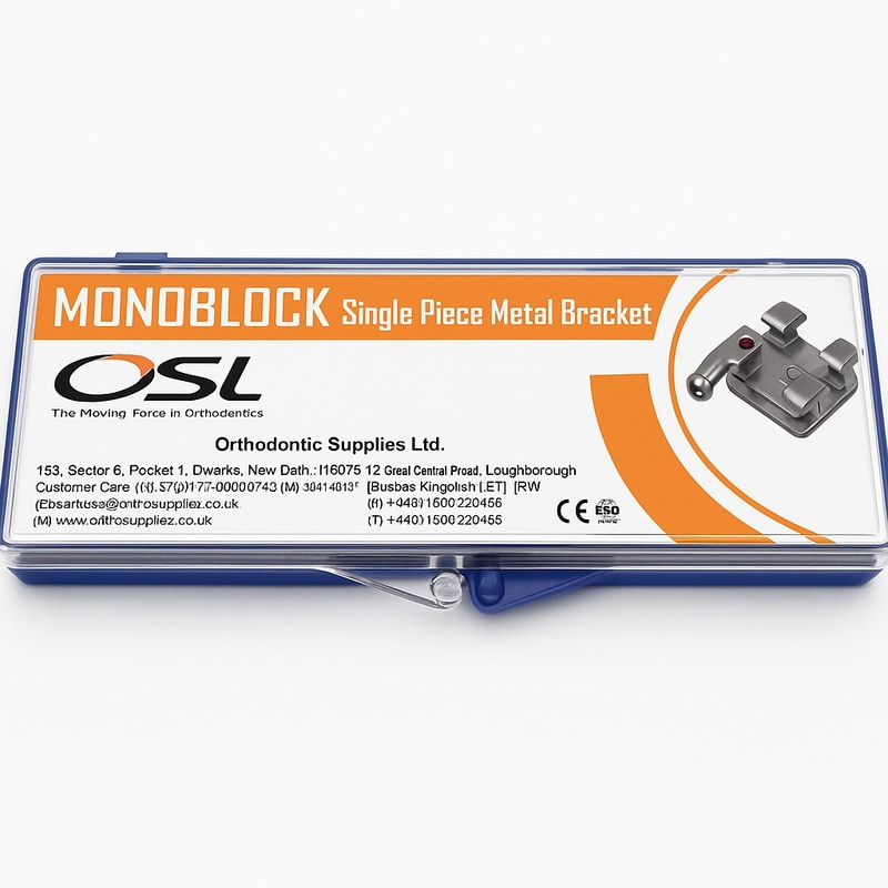 OSL Monoblock Metal Orthodontic Bracket Kit – MBT 0.022
