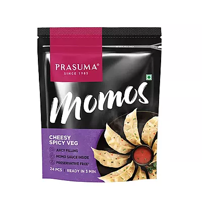 Prasuma - Cheesy Spicy Veg Momos  600 Grams