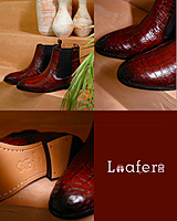 CHERRY CROCO CHELSEA BOOTS