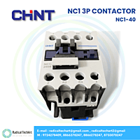 Chint NC1-40 3P Contactor Front and Side View