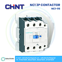 Chint NC1-95 3-Pole Contactor Front and Side View