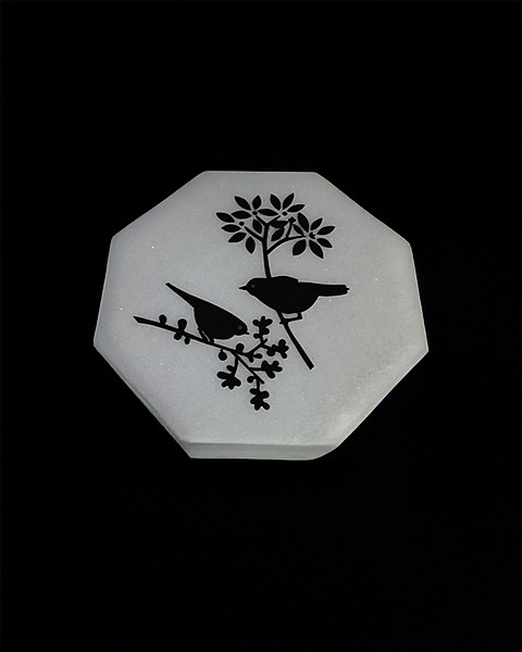 Chirping Melodies Marble Plate
