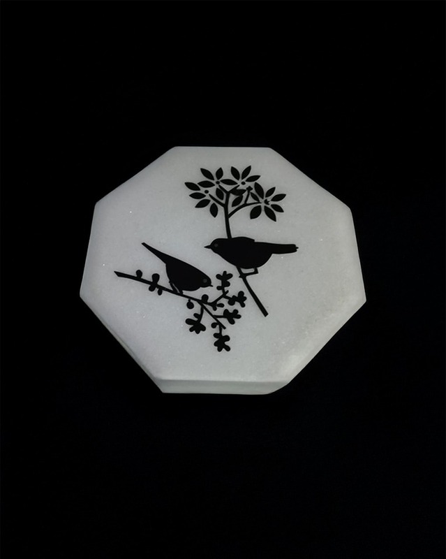 Chirping Melodies Marble Plate