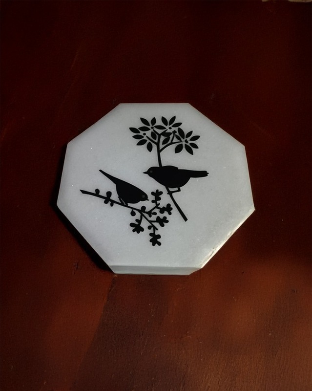 Chirping Melodies Marble Plate