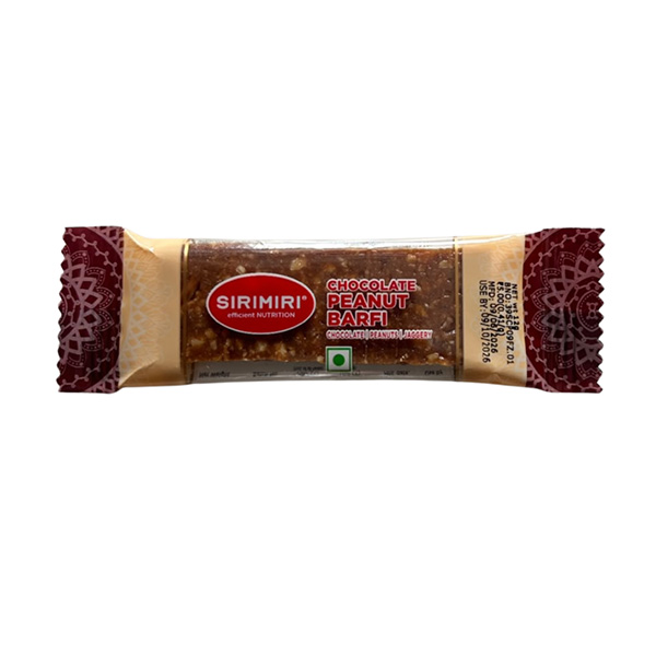 Sirimiri Chocolate Peanut Barfi Jar – 50 Pcs | ₹5 Each | Rich Protein Snack