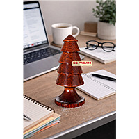 Red Padauk Wooden Christmas Tree Showpiece Home Decor