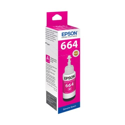 Epson T6643 Magenta Ink Bottle – Genuine Dye Ink | EcoTank L100 / L210 / L350