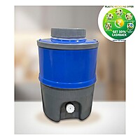 Cool Jug | 15 Litre Plastic Water Dispenser | Blue with Grey, Orange & Green