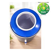 Cool Jug | 15 Litre Plastic Water Dispenser | Blue with Grey, Orange & Green