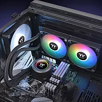 Thermaltake TH240 V2 ARGB Sync Liquid Cooler – 240mm AIO | Dual 120mm Fans | Black