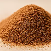 Close-up macro of ginger coffee powder texture